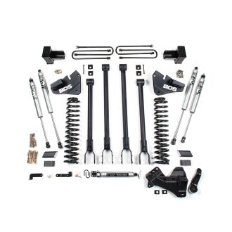 BDS Lift Kit 4in Gas Long Arm Kit w/2 Leaf Main (17-19 Ford F250/F350 Super Duty)