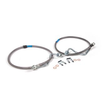 BDS Front Brake Line Set | Stainless Steel | Fits 6-8 Inch Lift 