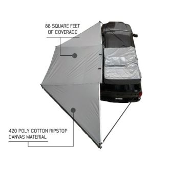 OVS Nomadic Awning 180 - Dark Gray Cover With Black Transit Cover (Bracket Kit Needed)